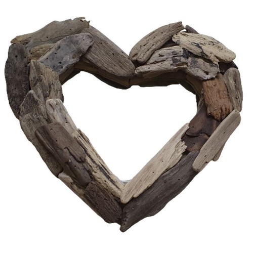 Handmade driftwood heart shape - driftwood,