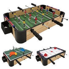 Wooden Mini Foosball Table Top Football Soccer Game Set Kids Family Desktop Toy