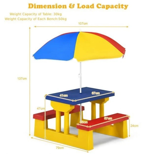 Costway kids picnic table set - costway,