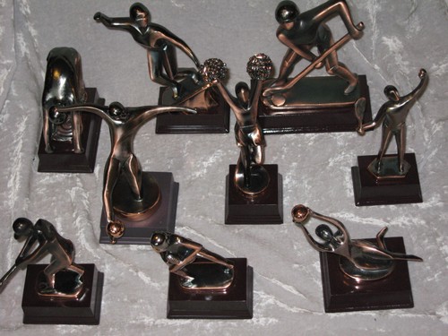 Bronze color sports - sports, figurine