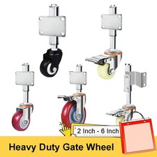 2-6 Inch Gate Wheel Heavy Duty Spring Loaded Support Jockey Door Sliding Wheels