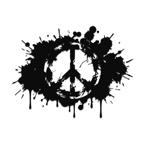 Peace sign paint - sign, sticker