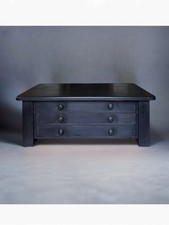 Large Black Painted Pine Late