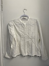 ZARA White eyelet Embroidered