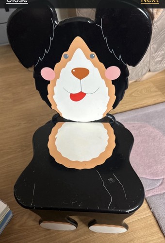 Wooden animal chair dog design - wooden,