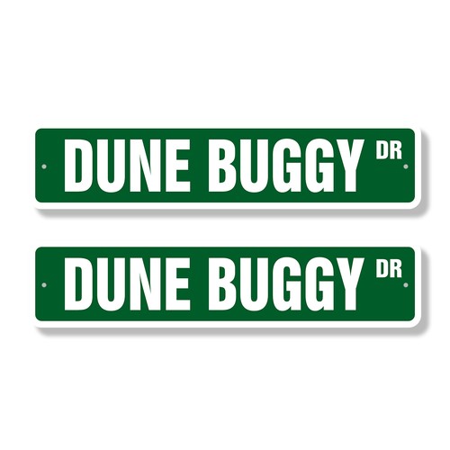 Dune buggy street sign 2 - street, (2