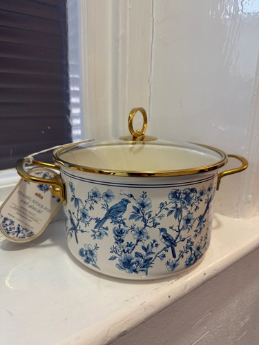 Vintage style enamel - enamel, stockpot