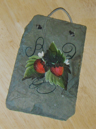 Hand painted strawberries - hand,