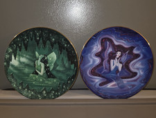 2X VINTAGE FAIRY PLATES 1991
