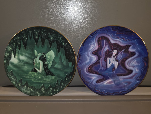 Vintage fairy plates 1991 - 2x,