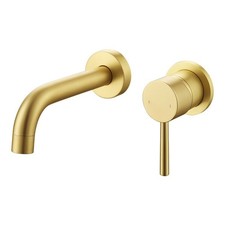 Brushed Brass Modern Round