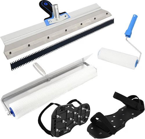 Spiked roller self - roller, self-levelling