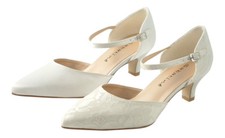 WOMENS IVORY SATIN & LACE