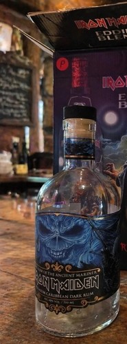 Iron maiden empty rum bottle - empty,