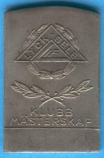 Table medal M67 LYCKSELE Sports Club Championship Sweden Metal 40x25mm