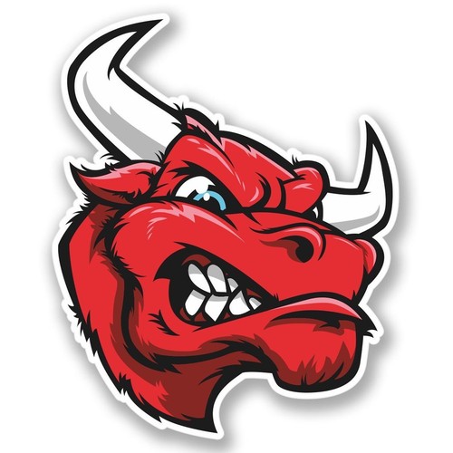 Red mad bull vinyl - vinyl, sticker
