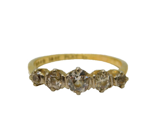 Edwardian 18ct gold 0 4ct - 18ct, &