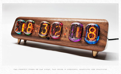 Nixie glow tube bit clock - 6,