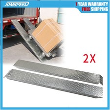2×Non-Slip Loading Ramps Galvanized Steel HEAVY DUTY For Trailers Vans Motorbike