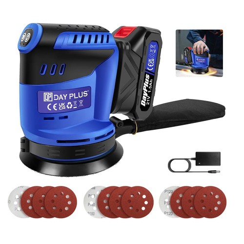 21v cordless orbital sander - 21v,
