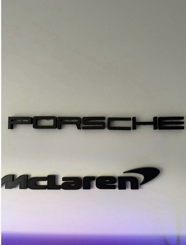 Porsche wall logo 80cm black - wall,