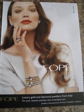 FOPE LUXURY GOLD AND DIAMOND JEWELLERY FROM ITALY VENDOME ADVERT A4 FILE 43