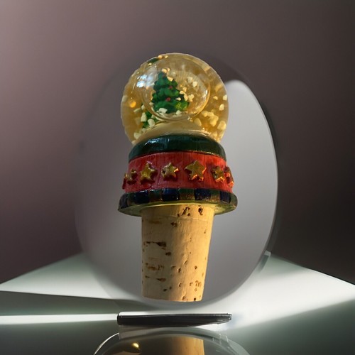 Wine Bottle Cork with Snow