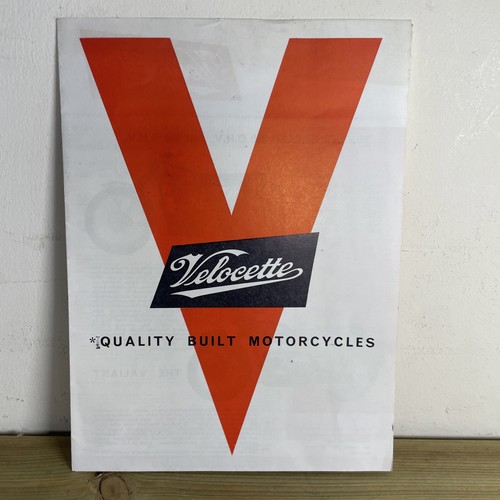 Velocette motorcycle brochure - velocette,
