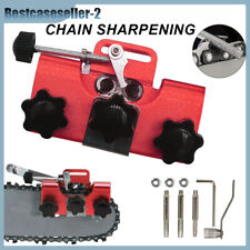 Universal Chainsaw Teeth Sharpener Chain Grinder Sharpening Jig File Tool Red