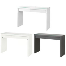 Modern Dressing Table Makeup Desk Vanity with Glass Top Drawer Bedroom Furniture