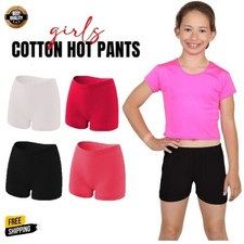 Girls Cotton Hot Pants School PE Sports Under Dress Cycling Shorts Age 3-13