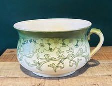 Antique Victorian green floral