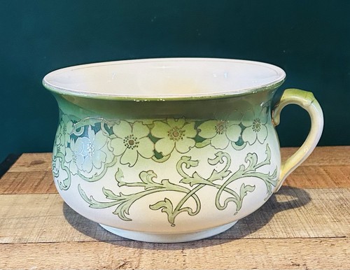 Antique victorian green floral - green,