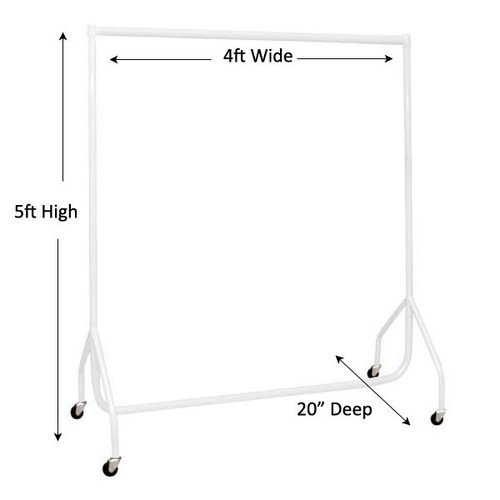 Heavy duty white clothes rail - heavy,