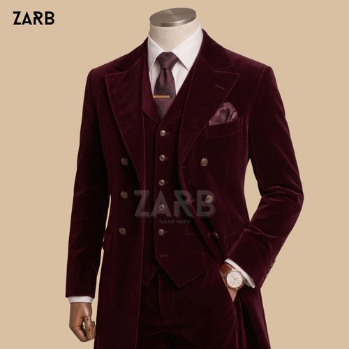 Men burgundy velvet - men's,