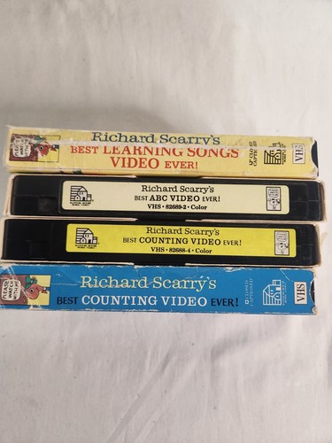 Richard scarry vhs lot - richard, of