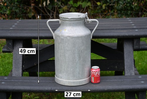 Vintage old aluminium - , milk