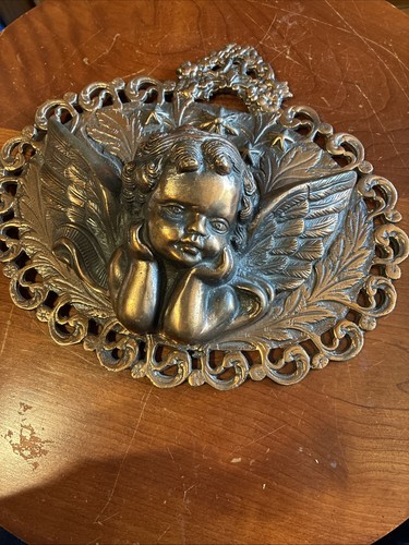 Vintage ornate copper pocket - vintage,