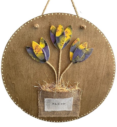 Rustic hanging wooden round - hanging,