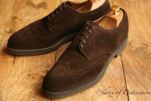 Edward green brown suede derby - green,