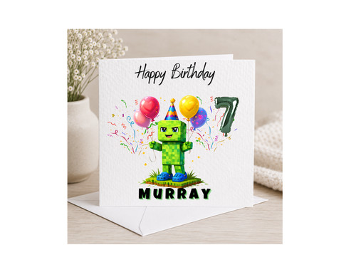 Minecraft happy birthday - birthday, card