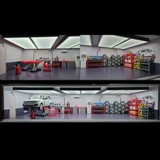 Diorama 1/18 Garage Prop Model