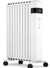 2kW Electric Oil Filled Heater Portable Radiator -Thermostat -Countdown Timer