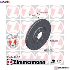 2x BRAKE DISC 100.1235.52 FOR