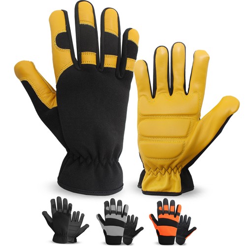 Anti vibration gloves leather - anti,
