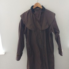 Jack Murphy Brown/Purple Outdoor Caped Waterproof Long Coat Size 12