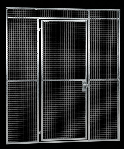 Galvanised mesh dog run - galvanised,