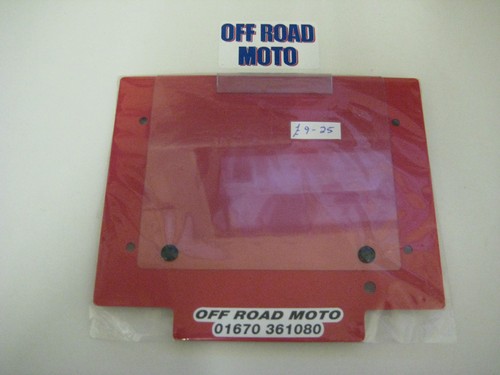 Red trials bike number board - red,