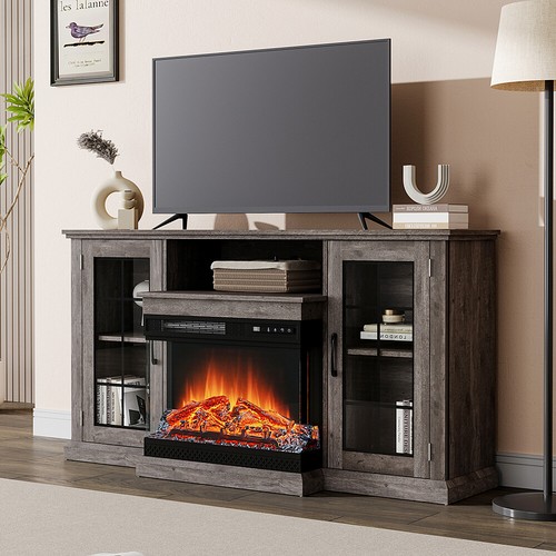 Electric fireplace with - fireplace,