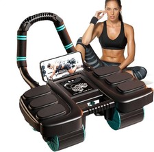 Abdominal Wheel Roller Ab Roller Exercise Wheel Automatic Rebound Elbow Support